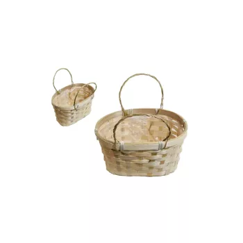  Coș oval din răchită Culoare naturală 66-23/NATURAL - 21*14*H11,5/20cm