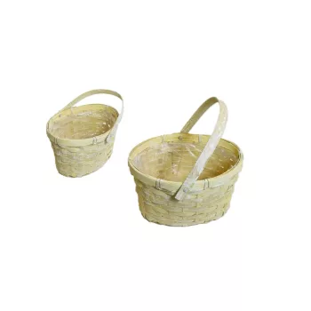   Coș din răchită Lemon Color Oval Lf 66-25-A/LEMON - 19*16*H11/21cm