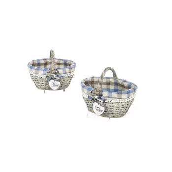 Bevásárló Kosár Szürke  68-12/S - 28*21*H14/22cm (8/#)
