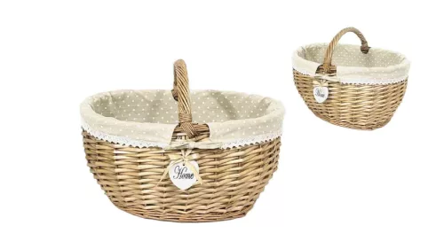 Bevásárló Kosár Natúr 68-13/M - 46*32*H24/34cm (4/#)