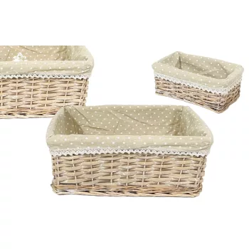 Fonott Kosár Anyaggal Bélelt 68-901/S - 25*15*H10cm (24/#)