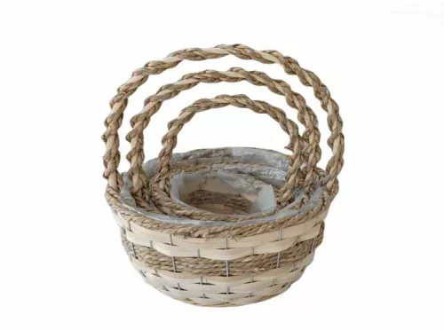 Fonott Füles Kosár Kerek Szett/3 54-201 - D26*H15/34cm (24/#)