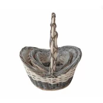   Fonott Füles Kosár Ovál Szett/3 54-204 - 28*24*H10/15/32cm (24/#)
