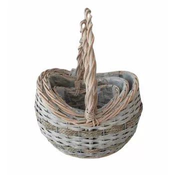   Fonott Füles Kosár Kerek Szett/3 54-205 - D25*H13/18/33cm (24/#)