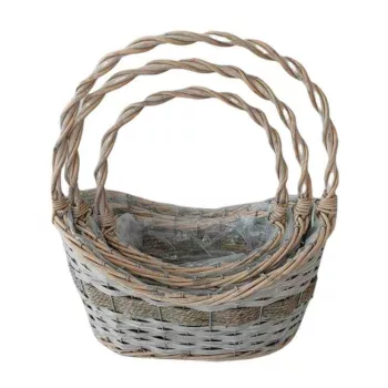   Fonott Füles Kosár Ovál Szett/3 54-206 - 33*24*H11/16/37cm (24/#)