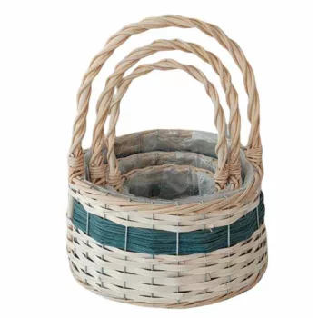   Fonott Füles Kosár Kerek Szett/3 54-211 - D22*H13/30cm (24/#)