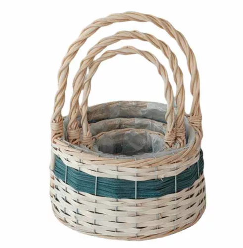 Fonott Füles Kosár Kerek Szett/3 54-211 - D22*H13/30cm (24/#)
