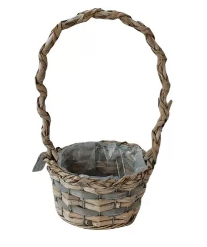 Fonott Füles Kosár Kerek 54-100 - D22*H12/41cm (64/#)