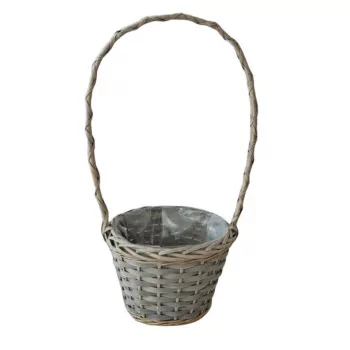   Fonott Füles Kosár Kerek Szürke 54-107 - D22*H16/51cm (64/#)