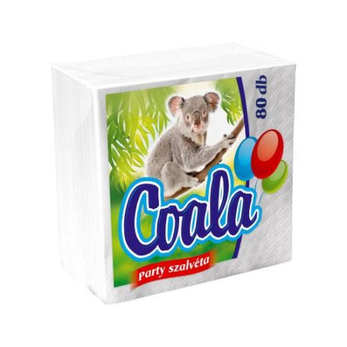 Coala Szalvéta Fehér 33X33Cm 1R 80Db (e)