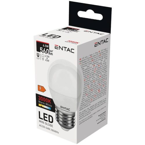 Entac Izzó Led Mini 6,5W E27 3000K 1Db (e)