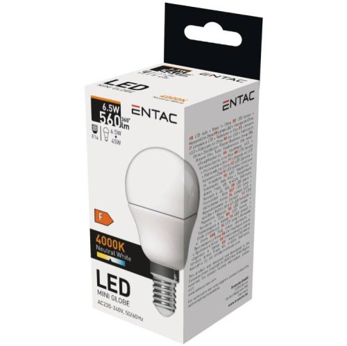 Entac Izzó Led 6,5W E14 4000K 1Db (e)