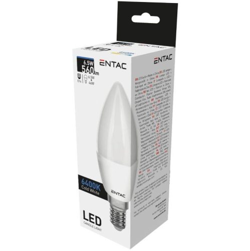 Entac Izzó Led C.6,5W E14 6400K 1Db (e)