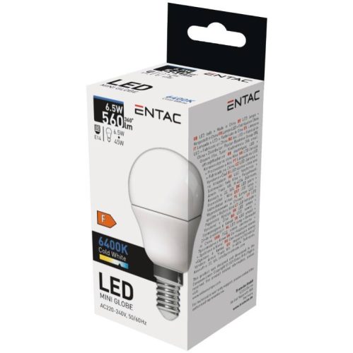 Entac Izzó Led 6,5W E14 6400K 1Db (e)