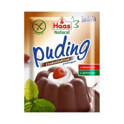 Haas Natural Puding Csokoládé 44G (e)
