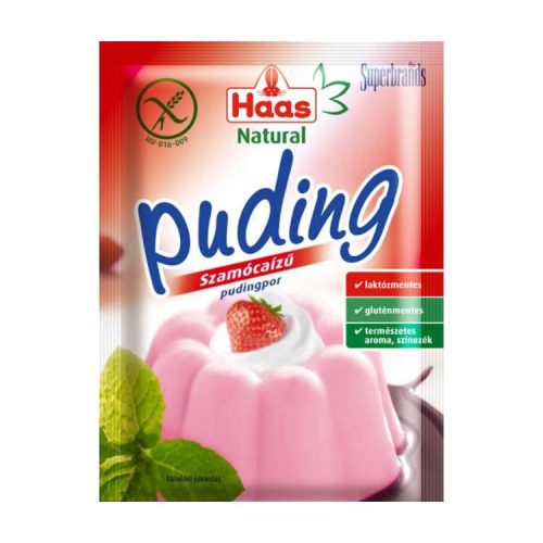 Haas Natural Puding Szamóca 40G (e)