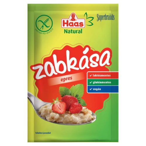 Haas Natural Zabkása Eper 50G (e)