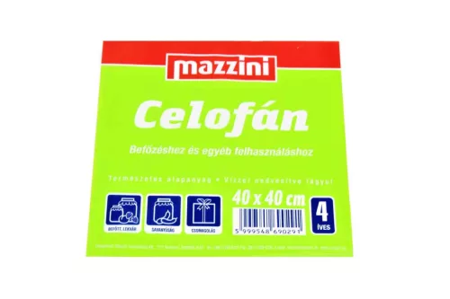 Celofán 400*400 4ív/csom. (Mazzini) (100/#)