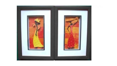 Wandbild Orange. Damen 2 Typen 436 – 21*31,7*H3cm 4/12
