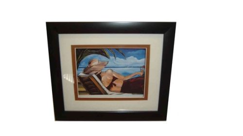 Wandbild Sonnenbadende Dame 477-C - 21*18*H2cm 4/32