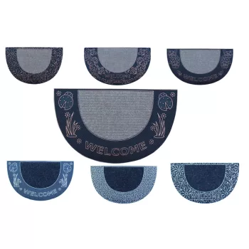   Preș exterior PVC semicircular 40*70cm Argintiu/Bronz/Pâslă în mai multe modele