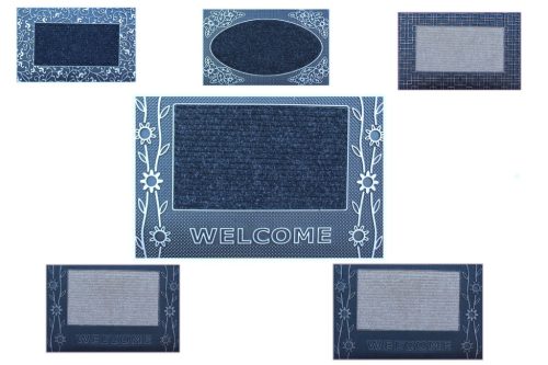 Preș exterior PVC dreptunghiular 45*70cm Argintiu/Bronz/Pâslă în mai multe modele