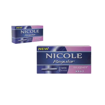   Applikátoros Tampon Nicole Regular 8 Darabos Super (140/#2800/rkl)