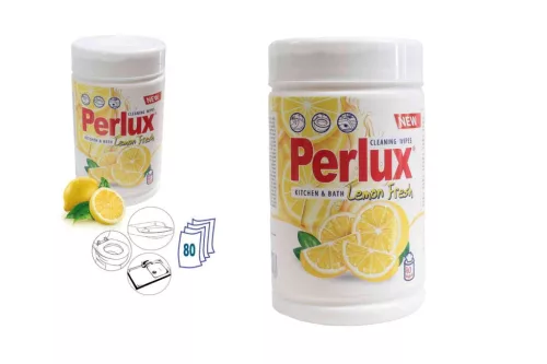 Tisztítókendő Perlux Fürdő/Konyha Lemon Fresh 80 Darabos (6/#_768/rkl)