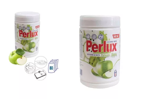 Tisztítókendő Perlux Fürdő/Konyha Green Apple 80 Darabos (6/#_768/rkl)