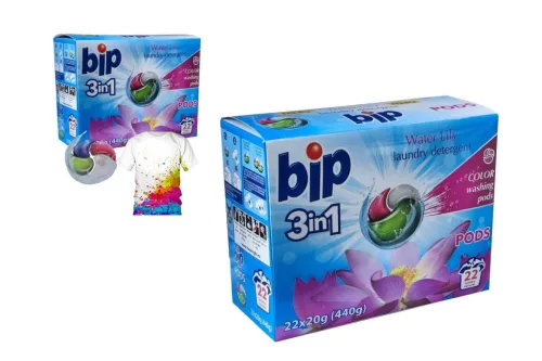 Mosógél Kapszula Bip 3in1 Color Water Lily 22 Darabos (16/#)