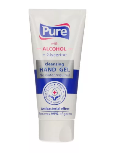 Kéztisztító Gél Pure Antibakteriális Hatással + Glycerin + Alkohol 65ml (24/#)