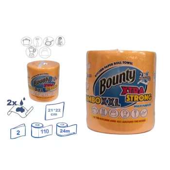   Papírtörlő Konyhai Bounty Extra Strong XXL Jumbo 2 Rétegű Narancssárga (8/#_240/rkl)