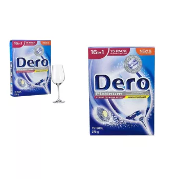 Mosogatógép Tabletta 16in1 Dero 15 Darabos (12/#_768/rkl)