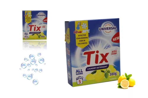Mosópor Tix Universal Citrom (5 mosás) 380g (12/#_144/sor_1152/rkl)