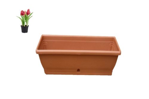 Virágláda Tálcával Magyar 40cm Terra