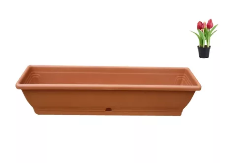 Cutie de flori cu tava Maghiara 60cm Terra