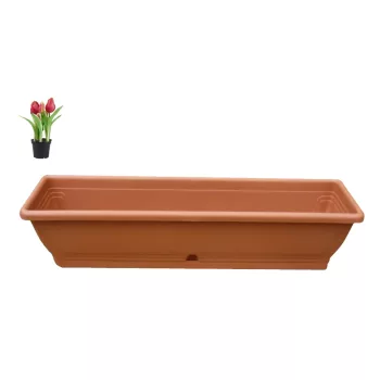 Cutie de flori cu tava Maghiara 80cm Terra