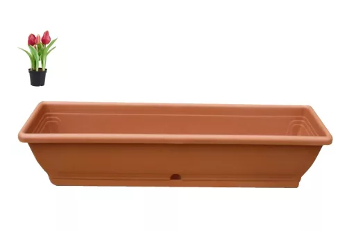 Cutie de flori cu tava Maghiara 80cm Terra