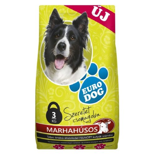 Eurodog Kutyaeledel Száraz Marha 3Kg (e)