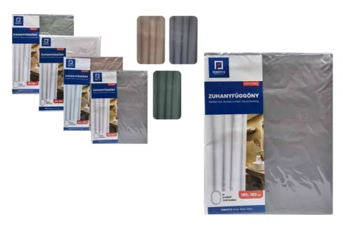Zuhanyfüggöny Extra Pvc 180*180cm Egyszínű eng-601 (24/#)