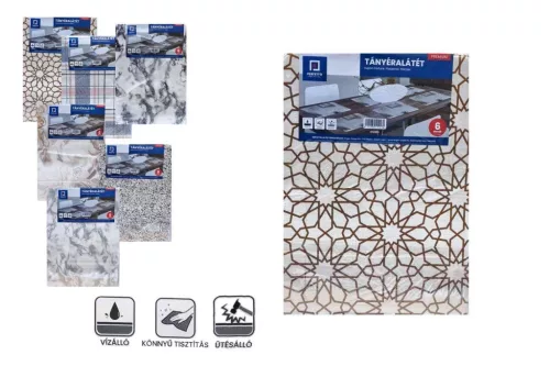 Tányéralátét Extra Pvc 6 Darabos 45*31cm eng-602 (24/#)