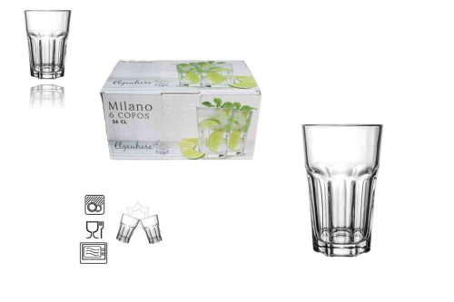 Pohár Üveg Milano 360ml 6 Darabos 