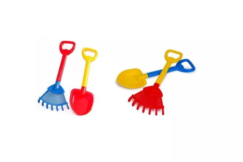 Set de instrumente de grădină de jucărie (păcălă, greblă) 3194 - 47x20x8cm, 174g
