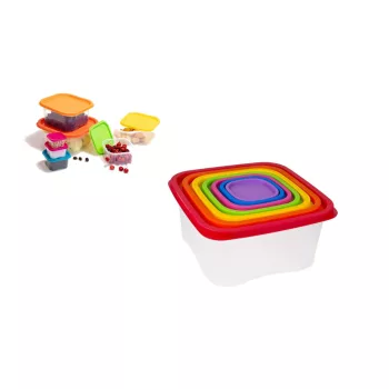 Set Cutie Depozitare Rainbow 7 Piese