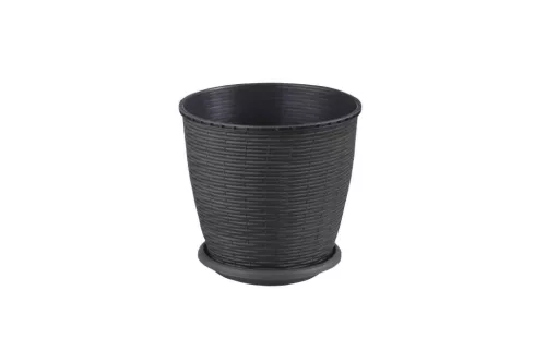 Cserép+Alátét Rattan 6 Literes Wenge (11/#)