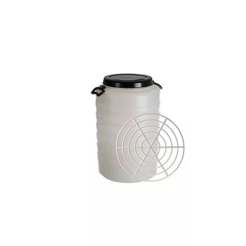   Bidon Fehér 60 Lit Fogantyúval+Savanyúság Leszorító Cri.