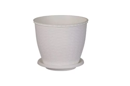 Tigla+Placiu Rattan 9 Litri Alb