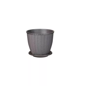 Cserép+Alátét Rattan 2.75 Literes Szürke (11/#)