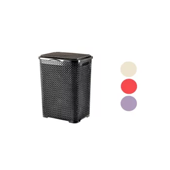 Cos pentru rufe Rattan Effect Plastic 45 Litri