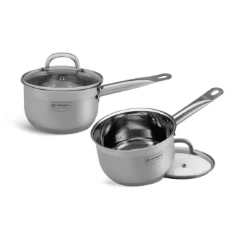 Lábas Inox Edenberg 16cm Üveg Fedővel EB-6013 (12/#)